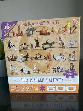 Eurographics ‘Yoga Is A Family Activity' Puzzle cats and dog poses